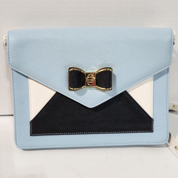 Betsey Johnson Crossbody Evening Shoulder Bag Bow Envelope Purse - Picture 15 of 15